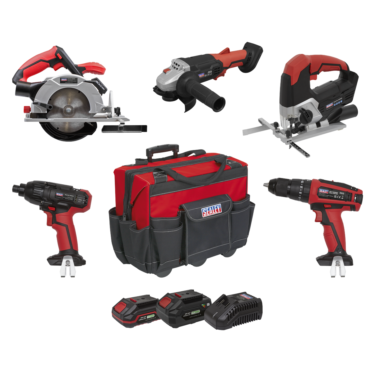 5 x SV20 Series Cordless Power Tool Kit 20V - 2 Batteries
